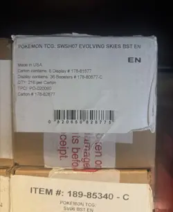 Pokemon TCG Evolving Skies Booster Case English 216 Cards Nintendo - Image 1