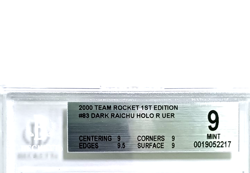 2000 Pokemon Team Rocket Dark Raichu 1st Edition Holo Rare Error Card BGS 9 Mint - Image 5