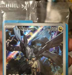 Pokemon N's Zekrom Promo Holo Mega Evolution Card 130 HP Sealed Promo - Image 3