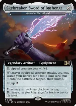 Sword of the Animist Extended Art Marvel Super Heroes NM MTG - Image 1