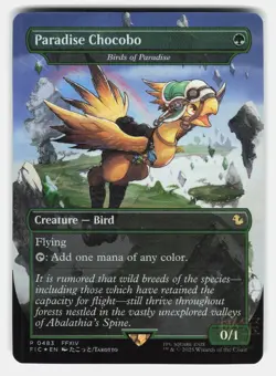 PARADISE CHOCOBO - BIRDS OF PARADISE (BORDERLESS) FOIL - MTG - TAKOTTO NM/M - Image 1