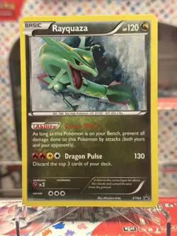 NM Rayquaza XY64 Cosmos Holo Black Star Promo Pokemon Card 2015 - Image 1