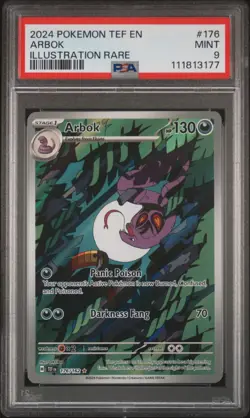 Arbok 176/162 PSA 9 SV Temporal Forces Illustration Rare Holo Pokemon Card AA3 - Image 1