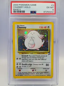 Pokemon TCG Wizards Base Set 2 Chansey 3/130 Holo Rare 2000 ENG PSA 6 - Image 1