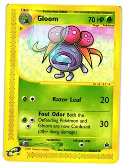 Pokemon TCG Gloom 78/165 Uncommon Expedition Base Set VLP - Image 1