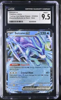 Suicune EX 010/034 Pokemon Blastoise & Suicune EX Deck CGC 9.5 Mint+ - Image 1
