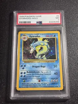 1999 Pokemon Gyarados Base Set Holo 6/102 PSA 7 English - Image 2