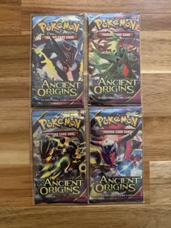 Pokemon XY Ancient Origins Booster Pack Art Set Four Pack Total New Sealed Great - Image 1