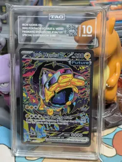 Iron Hands Ex 154/131 SIR Prismatic Evolutions TAG 10 - Image 1
