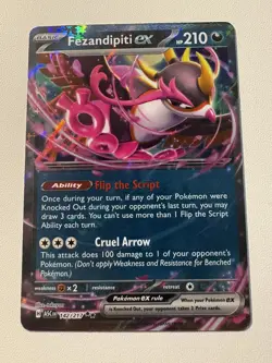 🔥 Pokemon Fezandipity ex 142/217 Ascending Heroes English NM Pack To Sleeve - Image 1
