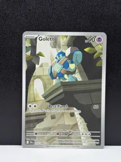 🔥Pokemon TCG-Golett-122/086-Sv:Black Bolt-Illustration Rare-Holo-M/NM!🔥 - Image 1