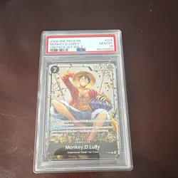 One Piece Card Game Monkey D. Luffy P-075 Tin Pack Set Vol.2 Promo Foil PSA 10 - Image 1