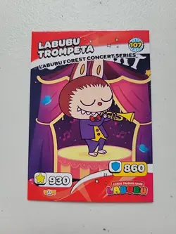 Labubu Trompeta #107 - Labubu Trading Card Game - Woow Stickers - Labubu Card - Image 1