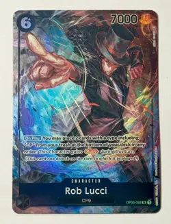 Rob Lucci OP03-092 Pillars of Strength Foil SR Alt Art English Texture Foil Card - Image 1