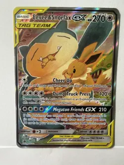 Eevee & Snorlax GX - SM169 - Black Star Promo - Pokemon Card - NM/M - Image 1