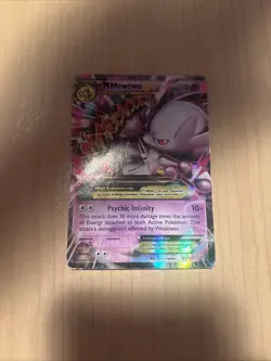 Pokemon M Mega Mewtwo EX Ultra Rare Holo TCG Card 64/162 - Image 1