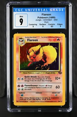 Pokemon CGC 9 Flareon (Jungle, 3/64) - Image 1