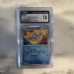 CGC 10 Squirtle 007/165 Pokemon Center Exclusive Reverse Holo Promo English - Image 1