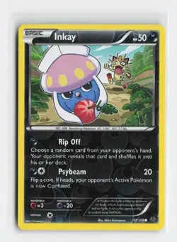 Inkay 41/108 Common XY - Roaring Skies Reverse Holofoil Pokemon NM - Image 1
