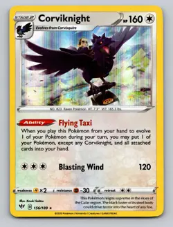 Corviknight 156/189 Holo Rare Darkness Ablaze Pokemon Holo NM - Image 1