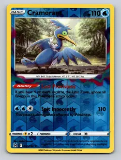 Cramorant 050/196 Rare Lost Origin Pokemon Reverse Holo LP - Image 1