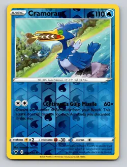 Cramorant 040/185 Uncommon Vivid Voltage Pokemon Reverse Holo NM - Image 1