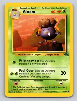 Gloom 37/64 Uncommon Jungle Pokemon Unlimited MP - Image 1