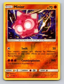 Minior 77/145 Holo Holo Rare Guardians Rising Pokemon Reverse Holo NM - Image 1