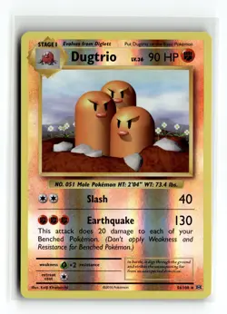 Dugtrio 56/108 Rare XY - Evolutions Reverse Holofoil Pokemon NM - Image 1
