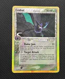 Pokemon Crobat (Delta Species) 2/113 Delta Species Holo Rare DMG - Image 1