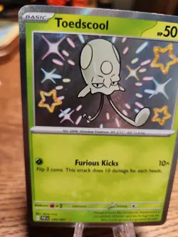 Toedscool 105/091 Shiny Holo Rare Pokemon 2024 Paldean Fates NM Baby Shiny - Image 2
