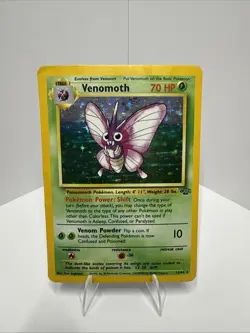 Pokemon TCG Venomoth 13/64 Jungle 1999 Holo Rare WOTC MP/HP - Image 1