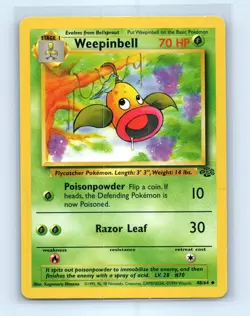 Pokemon tcg Jungle Weepinbell Moderately played - Image 1