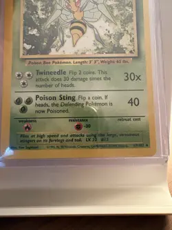 Beedrill 017/102 Pokemon Base Set Regular (Lightly Played) - Image 3