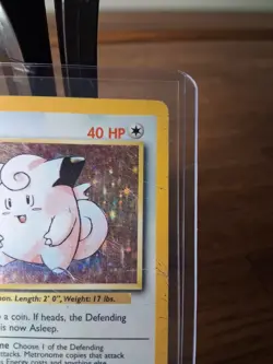 Pokemon TCG Clefairy Base Set 5/102 Holo Rare Unlimited English 40 HP 1999 - Image 2
