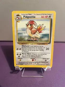 Pidgeotto 22/102 Rare Base Set Unlimited Pokemon Heavily Played - HP - Image 1