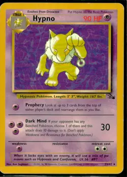 1999 Pokemon TCG Fossil Hypno MP - Image 1