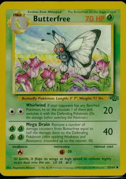 Pokemon TCG Jungle Butterfree MP Unlimited - Image 1