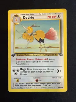 Dodrio 34/64 1st Edition Jungle Regular Pokemon Vintage - Image 1