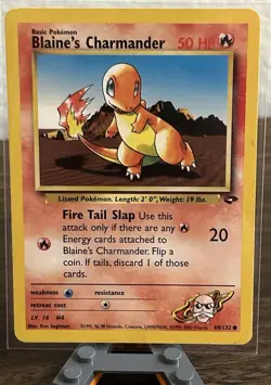 Blaine's Charmander 60/132 Gym Challenge Regular English - Image 1