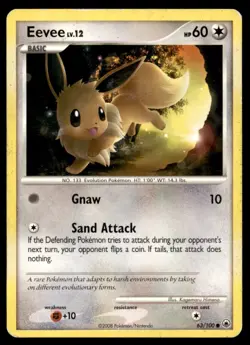 Eevee 63/100 Common Majestic Dawn Pokemon Moderately Played - Image 1