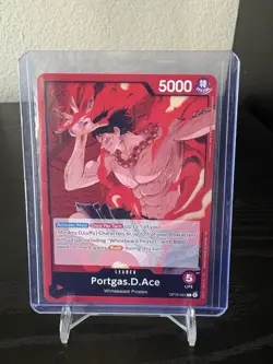 One Piece Card Game Portgas D Ace OP16-001 Leader Special English - Image 1
