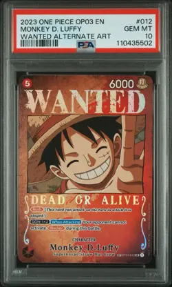 2023 One Piece Op03 Pillars Of Strength Monkey D. Luffy #012 10 PSA 10 - Image 1