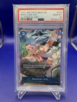 2025 ONE PIECE EB02-EXTRA BOOSTER -ANIME 25TH COLLECTION- NEFELTARI VIVI PSA 10 - Image 1