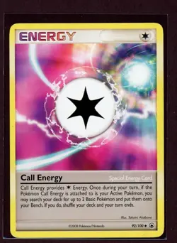 Call Energy Non-Holo 2008 Pokemon Card 92/100 Majestic Dawn Set PLAYED - Image 1
