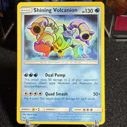 Shining Volcanion 27/73 Pokemon Card Ultra Rare Shining Legends Pokemon TCG NM - Image 1