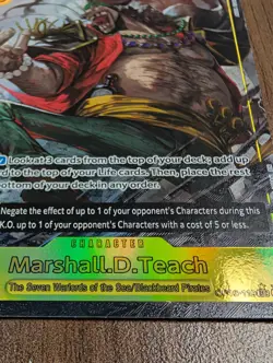 Marshall.D. Teach OP16-119 SEC Alt Art The Time Of Battle One Piece Foil Card - Image 2