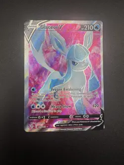 Pokemon TCG Card Glaceon V 174/203 Evolving Skies Ultra Rare Full Art - NM - Image 1