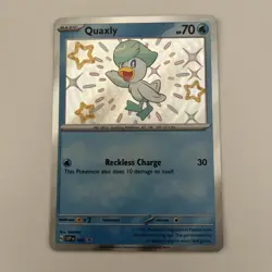 Quaxly 082 Sv: Scarlet & Violet Promo Card Holo Baby Shiny Pokemon Card - Image 1