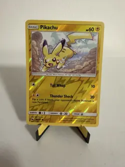 Pikachu 40/147 Common Reverse Holo Card SM - Burning Shadows Pokemon TCG NM - Image 1